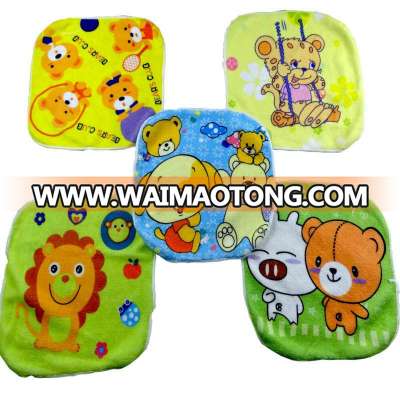 Cartoon animal printed small square towel (TW-P-072)